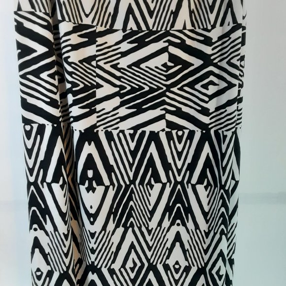 New Calvin Klein Maxi Skirt Black and White Peak Size Medium Casual - Picture 2 of 14